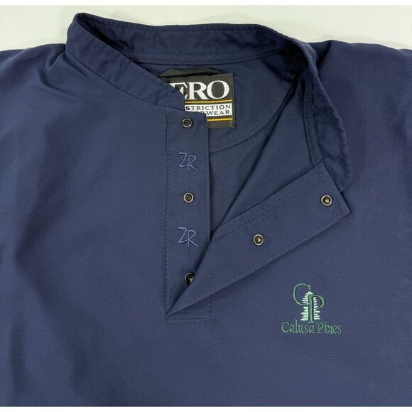 Zero Restriction Mens 1/4 Snap Pullover Sz Medium Lightweight Calusa Pines Golf